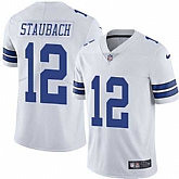 Nike Dallas Cowboys #12 Roger Staubach White NFL Vapor Untouchable Limited Jersey,baseball caps,new era cap wholesale,wholesale hats